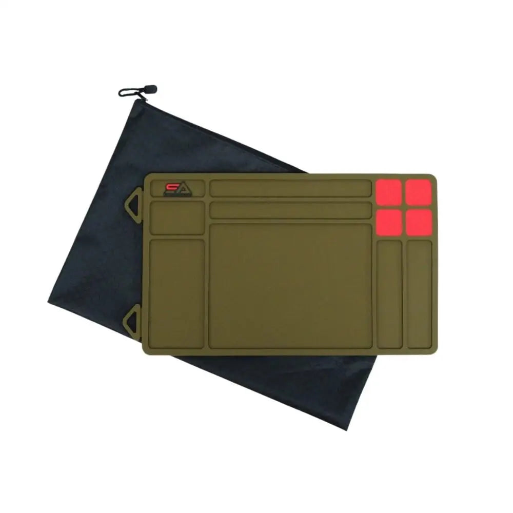 10 Ring Gun Cleaning Mats Sylvan Arms Handgun Maintenance Mat Rubberized Od Green Buy at Faith and Freedom Outdoors