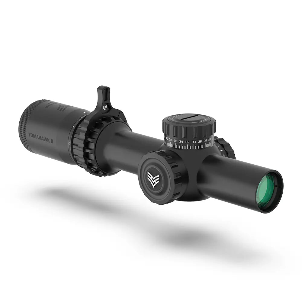 10 Ring Optics|centerfire Scopes Swampfox Tomahawk Ii Rifle Scope 1-6x24 30mm Sfp Bdc Green Illum. Black Buy at Faith