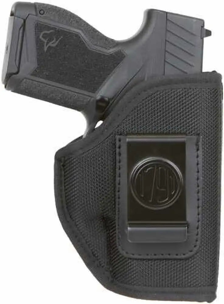 1791 Gunleather Pniwb1blkl Premium Nylon Iwb Size 01 Black Ballistic Clip-on Left Hand - Pniwb1blkl