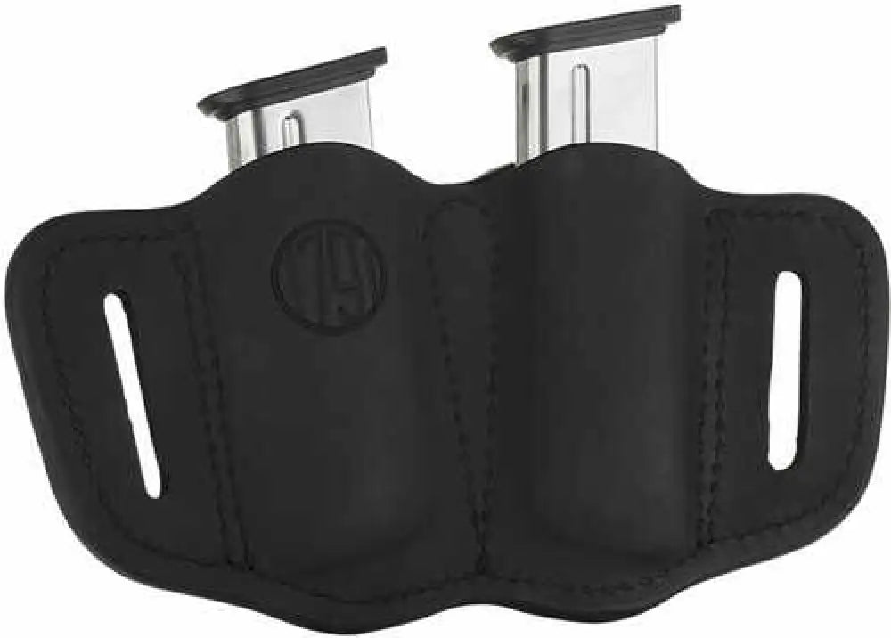 1791 Gunleather Single Stacked Magazine Double Pouch 2.1 Owb Ambidextrous Leather Black - Mag21sbla
