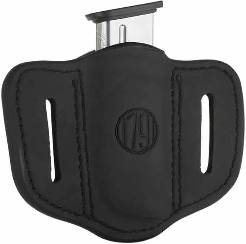 1791 Gunleather Single Stacked Magazine Pouch 1.1 Owb Ambidextrous Leather Black - Mag11sbla