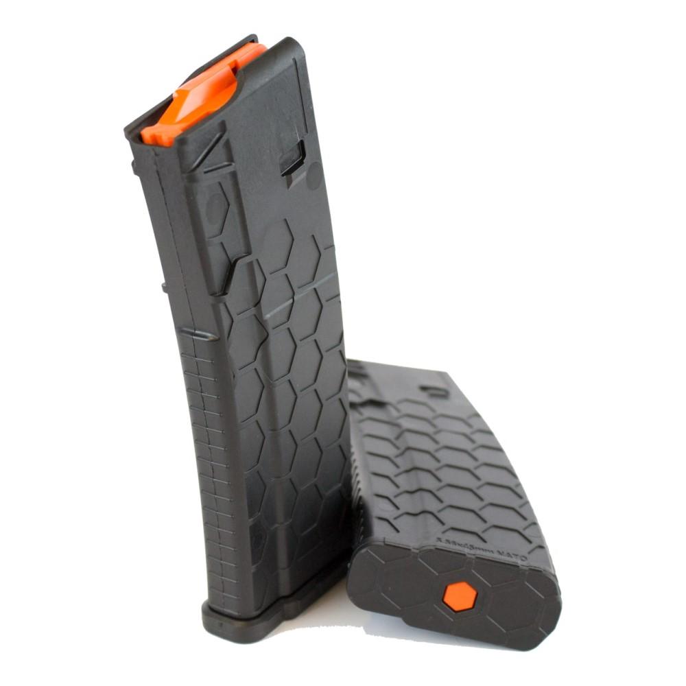 HEXMAG Rifle Magazines HEXMAG Sentry Hexmag Series 2 AR-15/M4/M16 Rifle Magazine Black with Orange Follower 223/5.56x45mm 10/rd