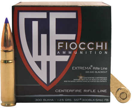 Fiocchi 300 AAC Blackout Ammo 125 Grain SST, 25 Rounds