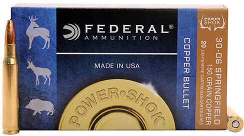 Federal 30-06 150 Grain Copper Hollow Point Ammo 20 Rounds