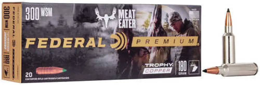 300 Wsm Federal 180gr E-tip Ammunition 20 Rounds - Winchester Short Magnum / 180 Grain / Copper - Rifle Ammo