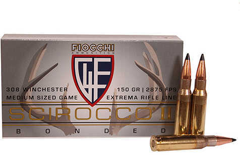 Fiocchi 308 Winchester 150 Gr Spitzer BT Ammo 20 Rounds