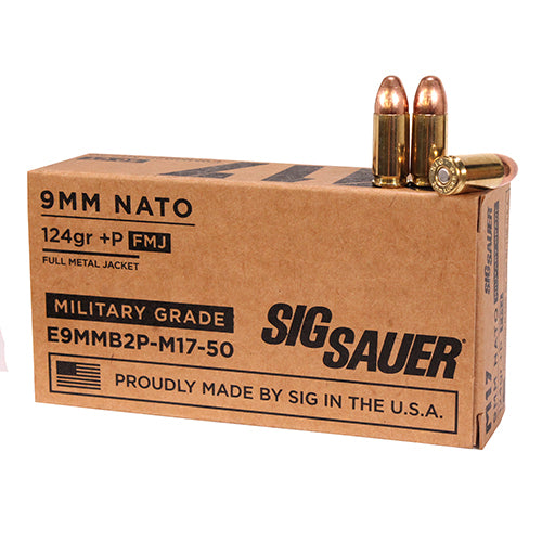 Sig Sauer 9mm Luger 50 Rounds – High-Performance Full Metal Jacket
