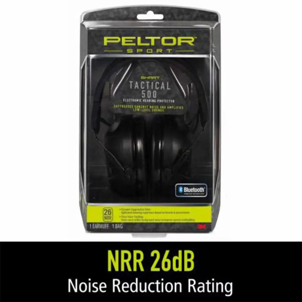 3m Peltor Ear Muffs Peltor Sport Tactical 500 Electronic 26db Black Buy at Faith and Freedom Outdoors
