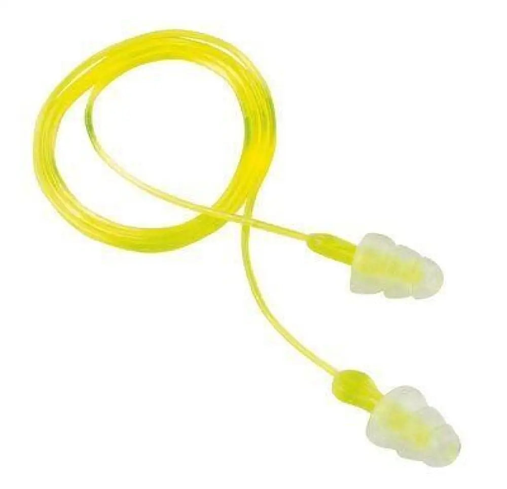 3m Peltor Ear Plugs Peltor Sport Tri-flange Corded Reusable Earplugs Neon Yellow 3 Pair/pk Buy at Faith and Freedom