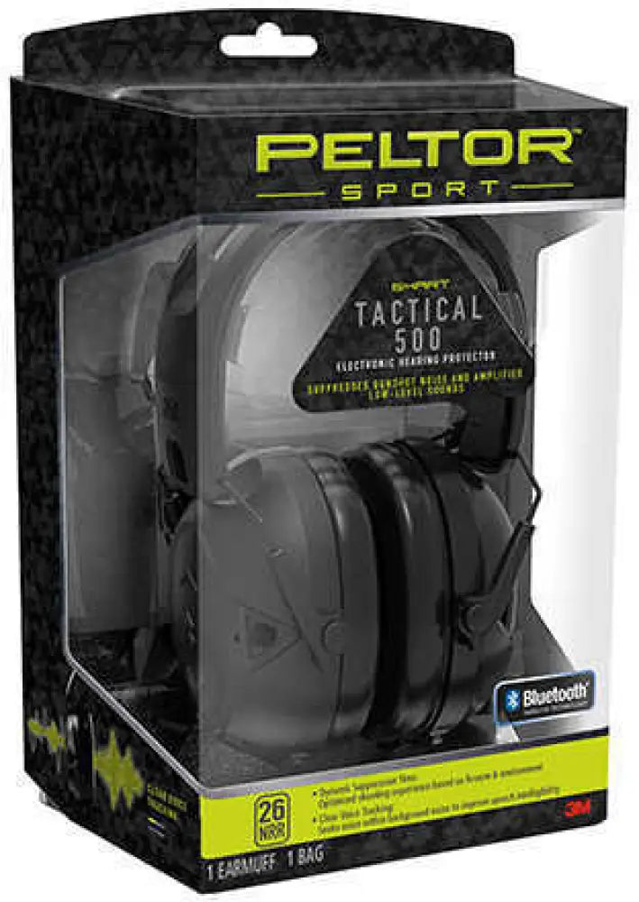 3m/peltor Sport Tactical Earmuff Black Nrr 26 Tac500-oth