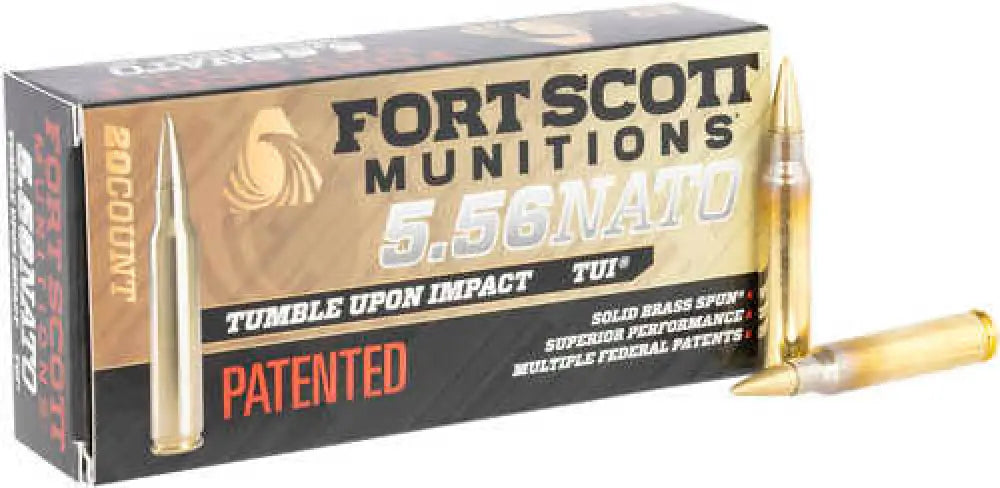 5.56mm Nato Fort Scott Munitions 62gr Brass 20 Rounds - Nato / 62 Grain / Full Metal Jacket - Rifle Ammo