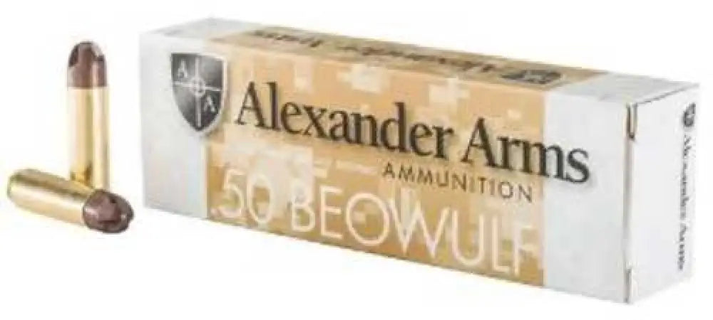 50 Beowulf 200 Grain Arx Ammo by Alexander Arms 20 Rounds - Rifle