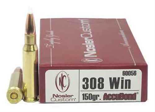 Nosler 150 Grain Ballistic Tip 308 Winchester Ammunition 20 Rounds
