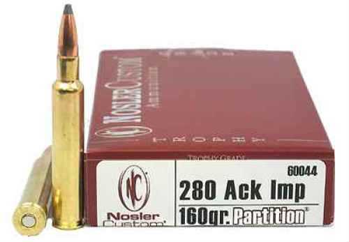 Nosler .280 Ackley Improved 160gr Partition Ammo - 20 Rounds