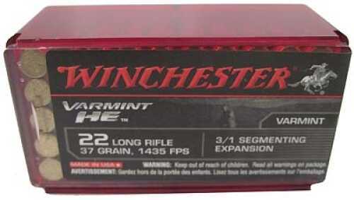 Winchester Varmint HE 22 LR 37 Grain Ammo - Maximum Shock and Deep Penetration for Varmint Hunting