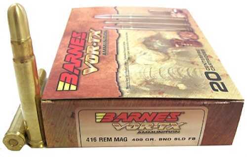 Barnes Vor-Tx 416 Remington Magnum 400 Grain Ammunition