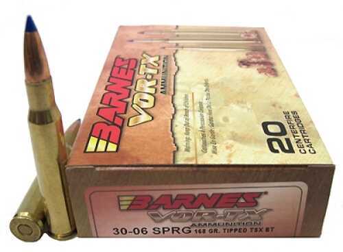Barnes 168 Grain TSX BT Ammunition for 30-06 Springfield, 20 Rounds