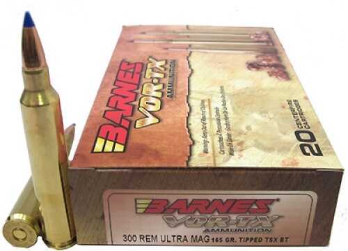 Barnes Tipped TSX 165 Grain 300 Rem Ultra Mag Ammo 20 Rounds
