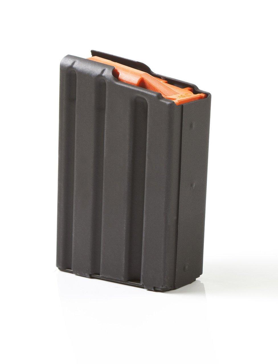 Asc Rifle Magazines Asc ASC AR Family Rifle Magazine Orange Follower 223 Remington Black Stainless Steel 10/rd
