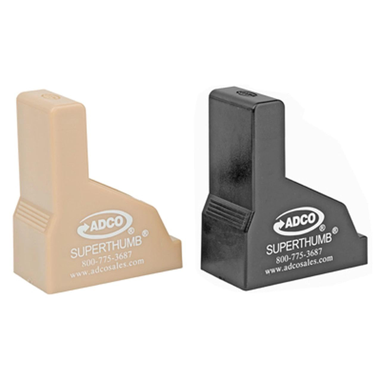 ADCO Arms Magazine Speedloaders|Speedloaders &amp; Accessories ADCO Arms Adco Super Thumb Mag Loader/unloader 2/ct Black and Tan