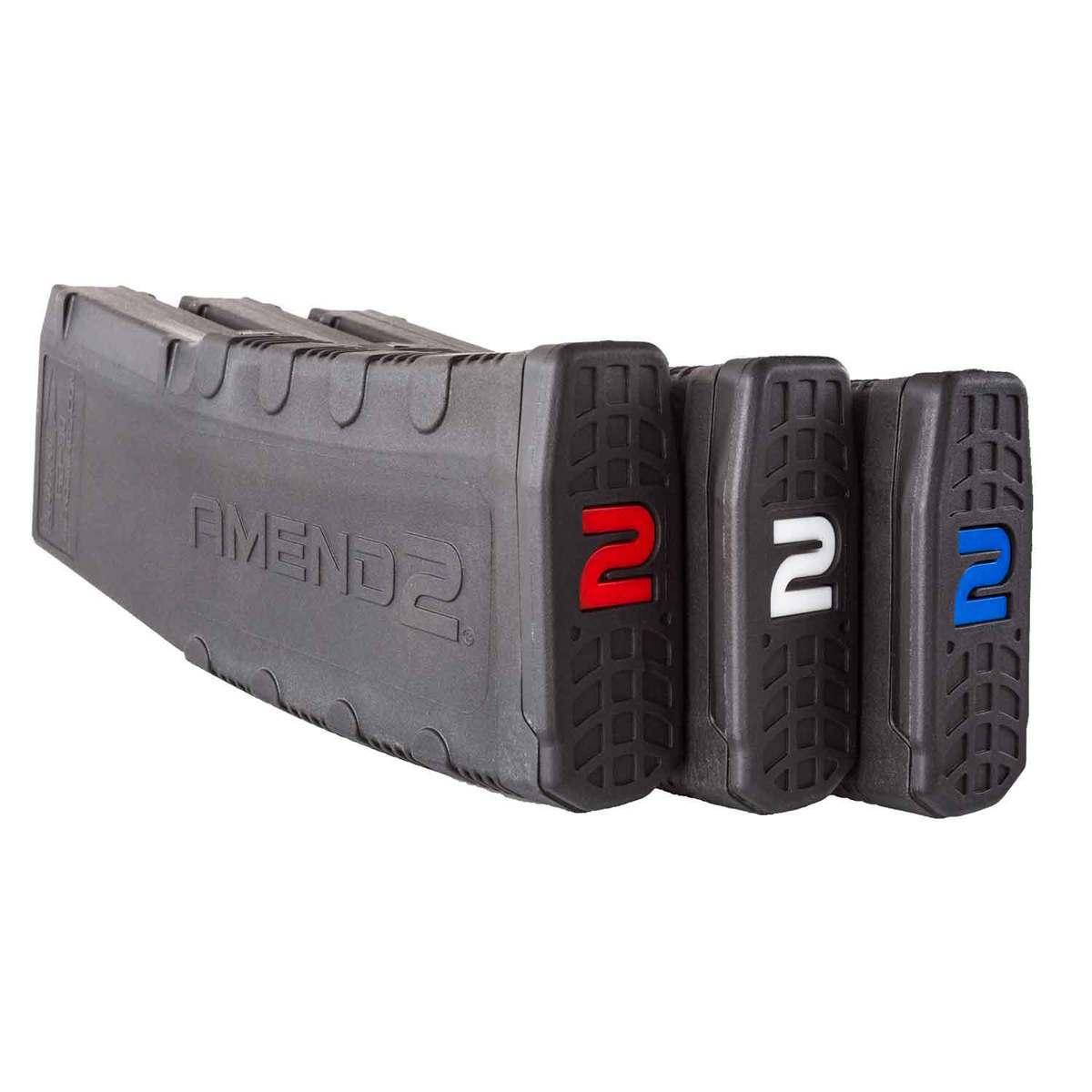 Amend2 Rifle Magazines Amend2 AR-15 Rifle Magazine With Red White and Blue Internals - Black 30 Round 3/pk