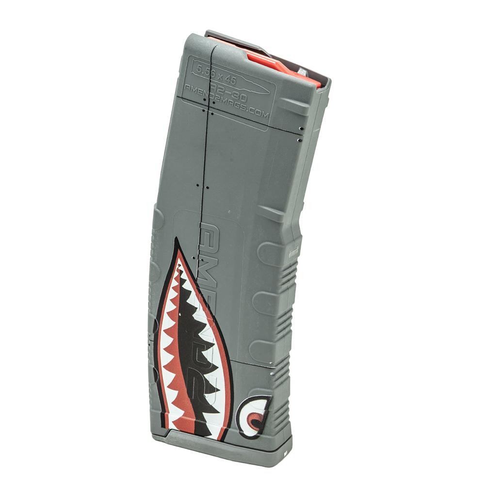 Amend2 Rifle Magazines Amend2 AR-15/M4/M16 Mod 2 Rifle Magazine Grey Flying Tiger 5.56x45mm NATO/223 Rem 30 Round