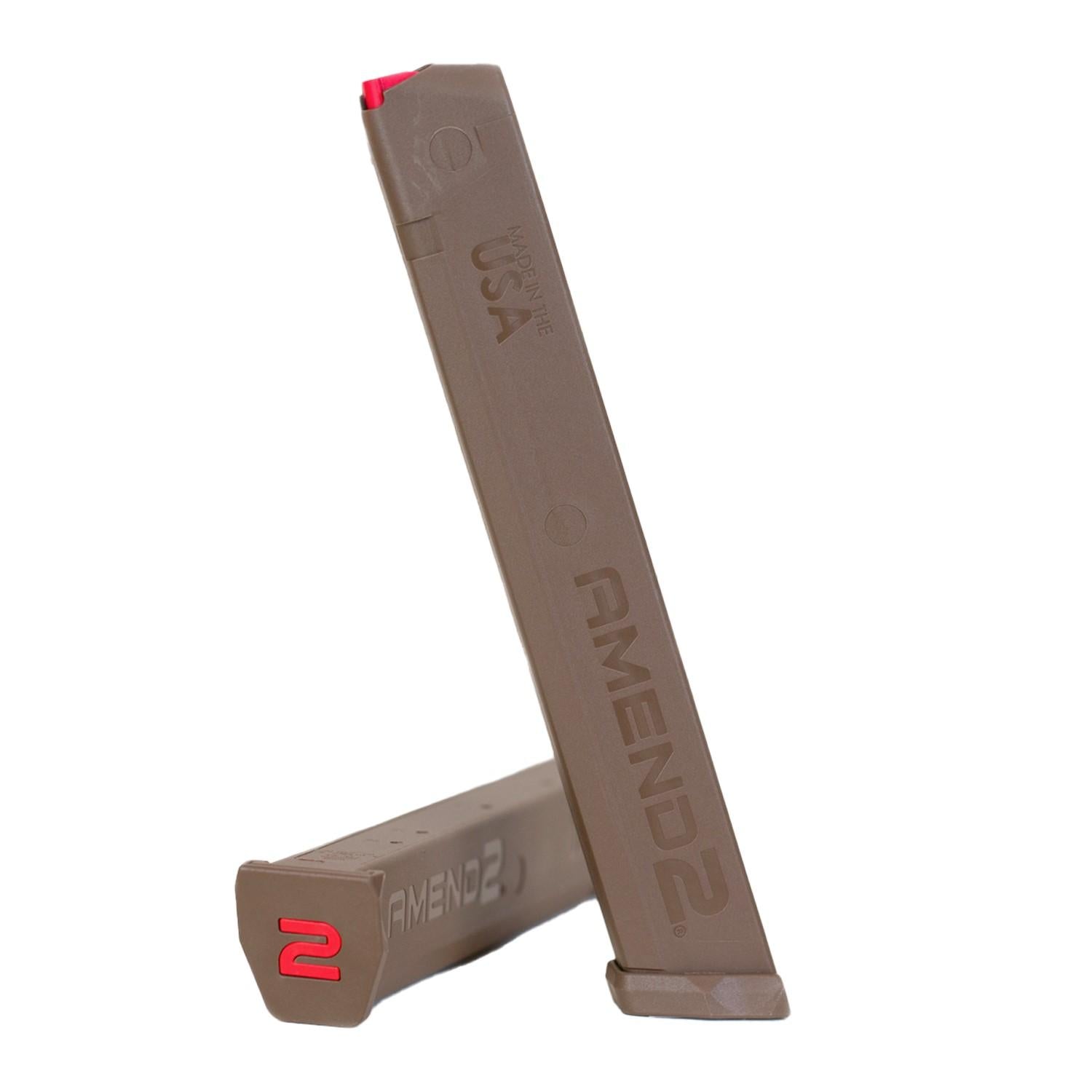 Amend2 Handgun Magazines Amend2 A2-Stick Handgun Magazine FDE 9mm Luger 34/rd