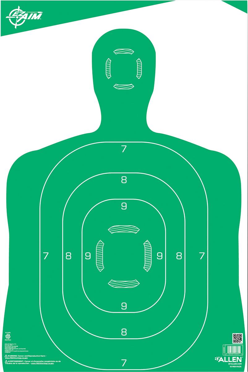 Allen Paper Targets Allen EZ AIM SiLeft Handouette 12x18 Target Green- 10/ct