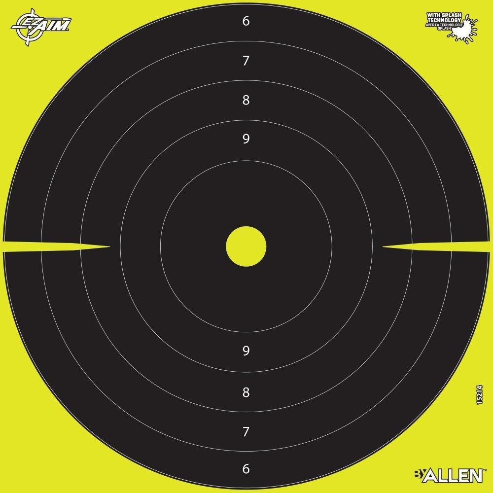 Allen Paper Targets Allen EZ Aim Splash Reactive Target 12.5" Bullseye 30 per Pad
