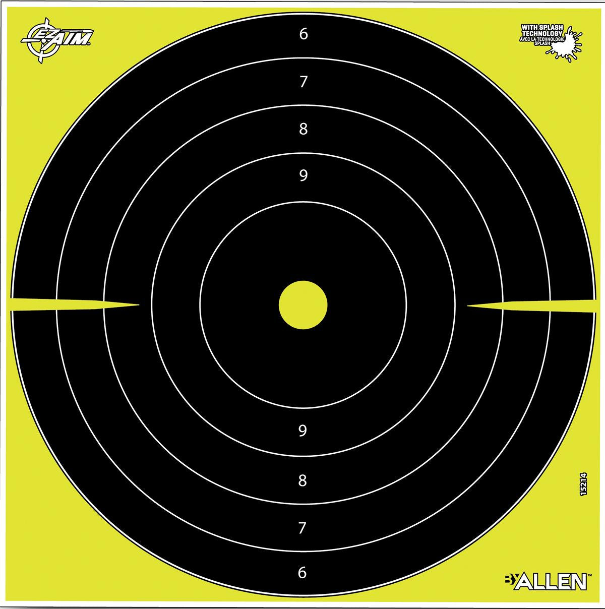 Allen Paper Targets Allen EZ AIM Non-Adhesive Splash Bullseye 12x12- 12/ct