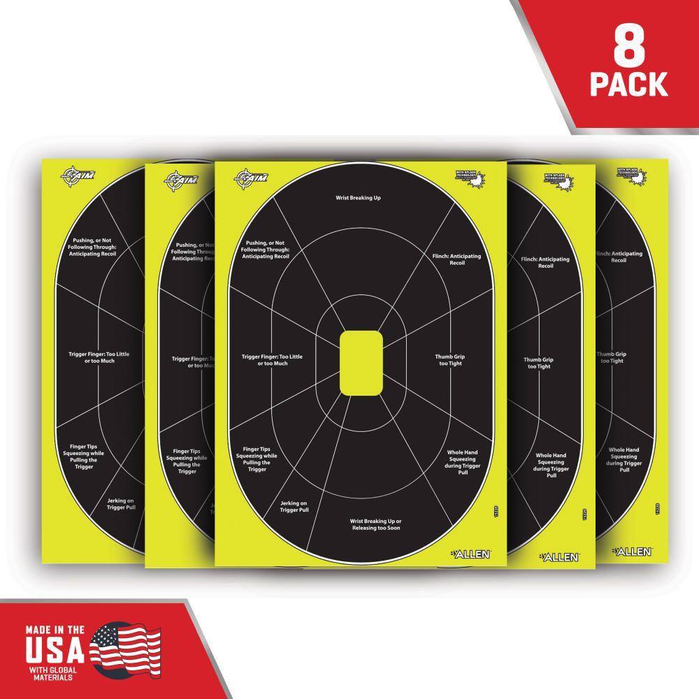 Allen Paper Targets Allen EZ Aim Splash Reactive Target 12.5"x18.25" Handgun Trainer 30 per Pad