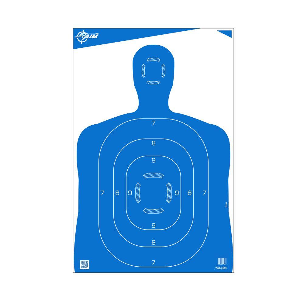 Allen Paper Targets Allen EZ-Aim SiLeft Handouette Paper Shooting Targets 23"W x 35"H Blue 100/ct