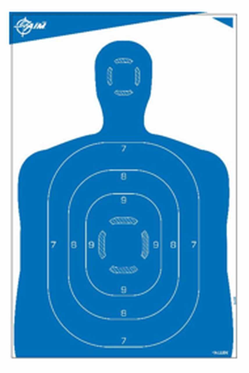 Allen Paper Targets Allen EZ AIM Blue SiLeft Handouette Paper Targets 23"x35"- 4/ct