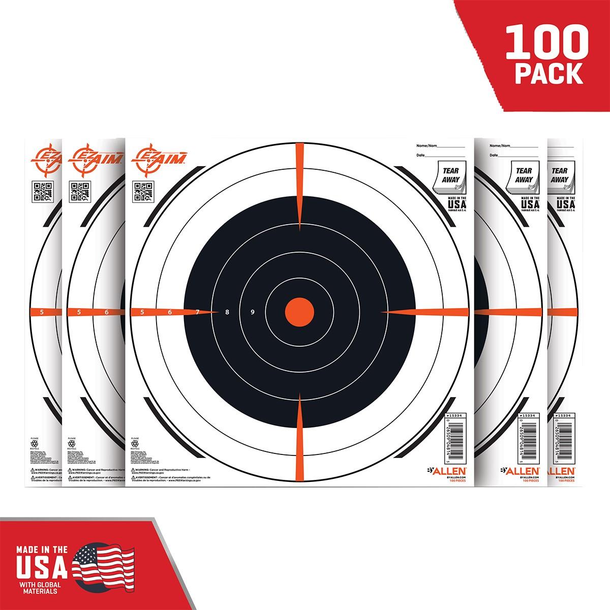 Allen Paper Targets Allen EZ Aim paper Bullseye Target Pad 12x12 100 per Pad