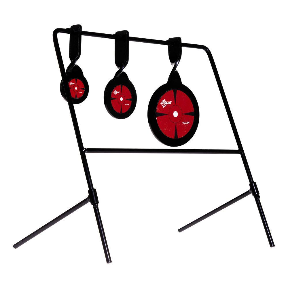 Allen Shooting|Steel Targets Allen EZ-Aim Triple Deflector Spinner Target System Rimfire 22 Cal. & Air Guns 10.75"W x 12.5"H - Black/Red