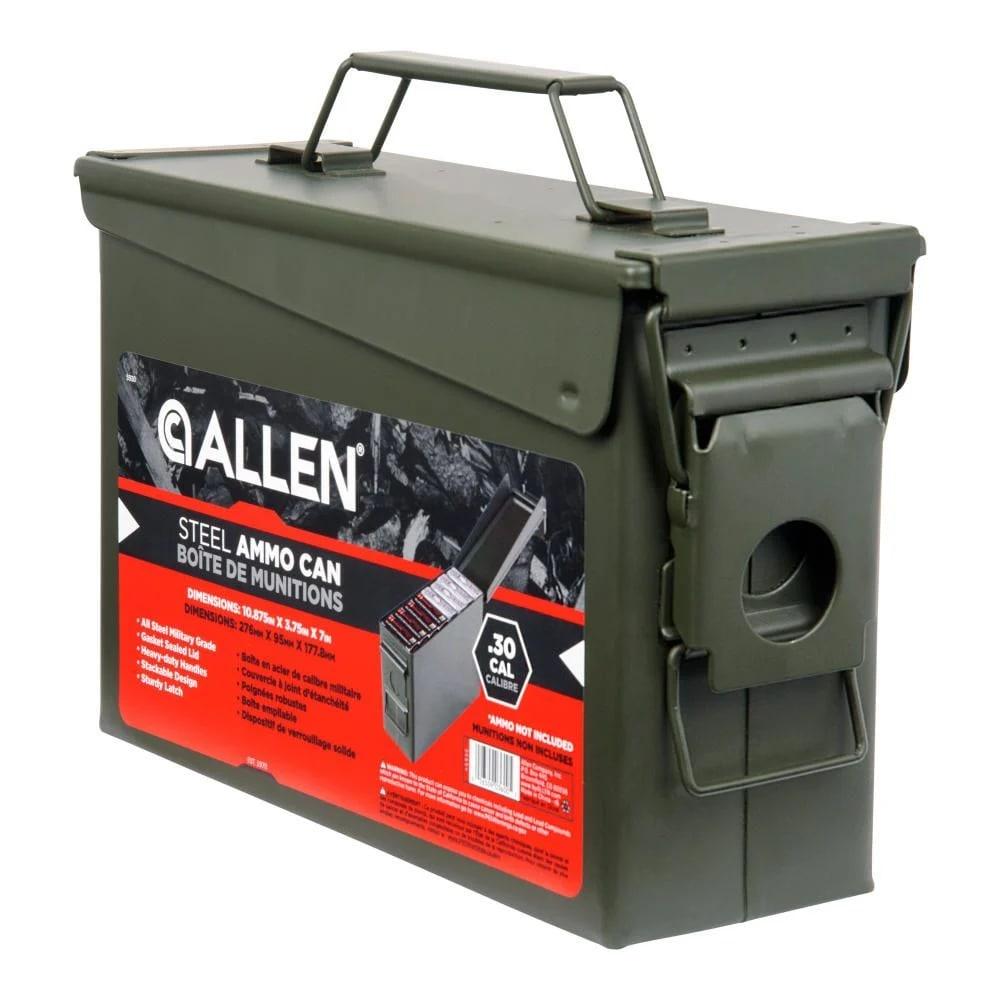 Allen Ammo Cans &amp; Dry Box Allen Steel Ammo Can .30 Cal OD Green