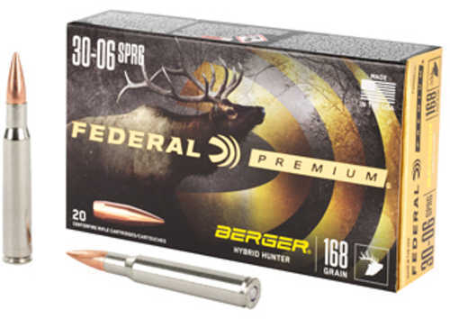 Federal Berger Hybrid Hunter 30-06 168 Grain Ammo 20 Rounds