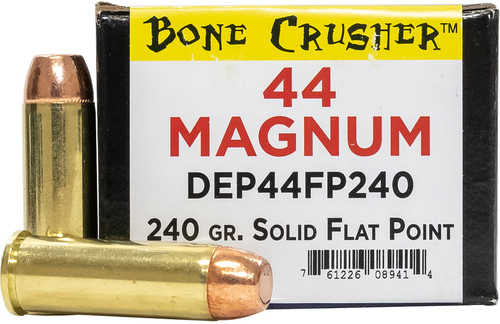 Magnum Research 44 Rem Magnum 240 Grain Solid Flat Point – High-Performance Bone Crusher Ammunition