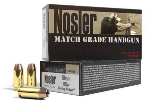 Nosler 10mm Auto 180 Grain Jacketed Hollow Point – Match Grade Performance