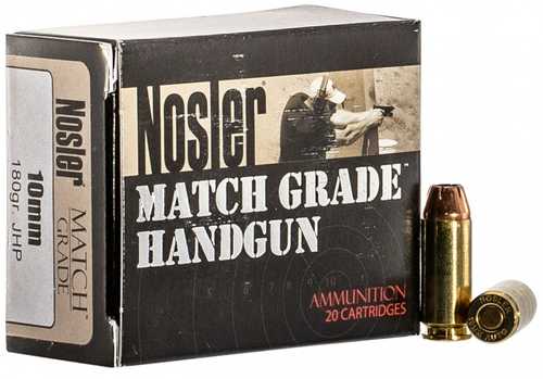 Nosler 10mm 180 Grain Jacketed Hollow Point Ammunition – Match Grade Performance