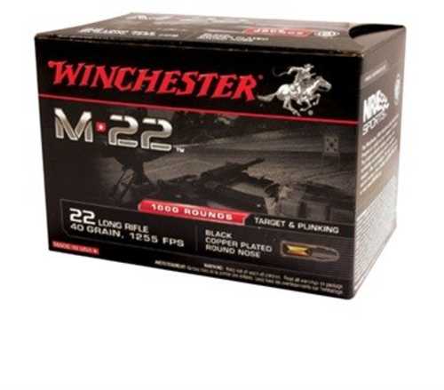 Winchester M-22 22 Long Rifle 1000 Rounds - Reliable 40 Grain Lead Ammunition