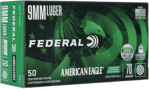 Federal 9mm Luger 70 Grain FMJ Ammunition – Lead Free Performance