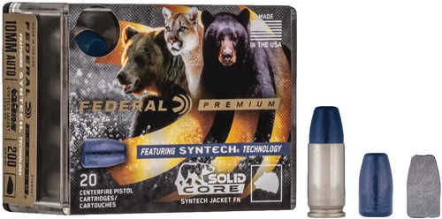 Federal Premium 10mm Auto 200 Grain Syntech – Solid Core Performance for Tough Situations
