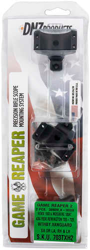 DNZ Game Reaper 2 Scope Mount/Ring Combo Matte Black Rem 700/721/725, Howa 1500 30mm Tube Extra High Rings Aluminum Rifl