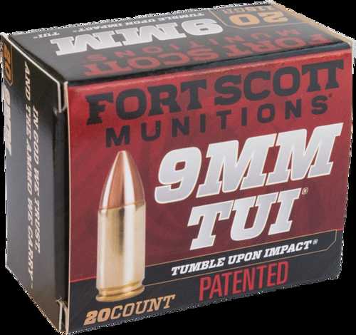 Fort Scott Munitions 9mm Luger 80 Grain Solid – Tumble Upon Impact Technology