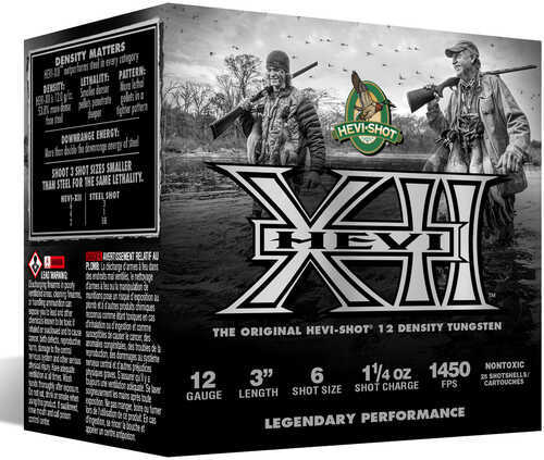 12 Gauge Hevi Shot 25 Rounds 3 Inch Six Shot Ammunition