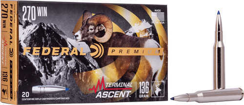 Federal Premium 270 Win 136 Gr Terminal Ascent Ammo 20 Round Box