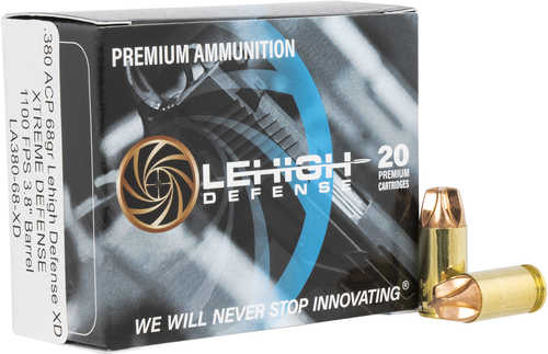 Lehigh Defense Xtreme Defense .380 ACP 65 Grain Bullet – Designed for Self-Defense