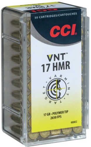 CCI Varmint VNT 17 HMR Tipped Ammo - 125 Round Box for Precision Varmint Hunting