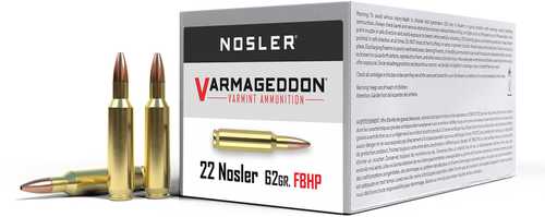 Nosler 65180 Varmageddon 22 62 Grain FBHP Bullets, 20/Box